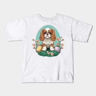King Spaniel happy easter day Kids T-Shirt